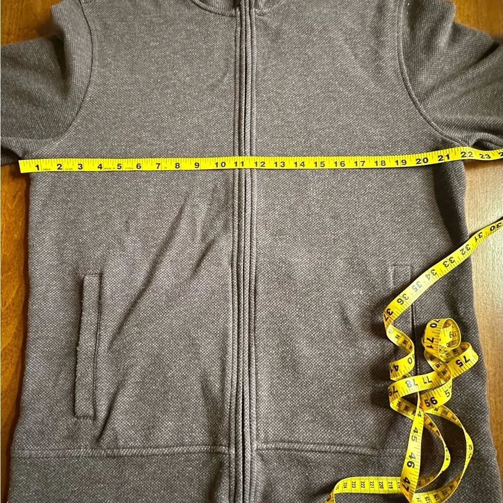 Tasso Elba•full-zip sweater•men’s large•cotton blend•pockets•relaxed fit•brown - Picture 8 of 15